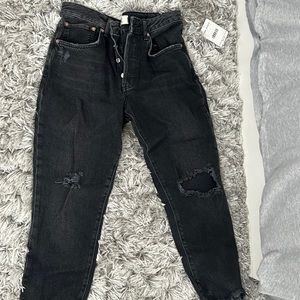 Free people carbon high waisted jeans